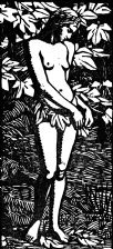 wood-engraving of Eve without Adam